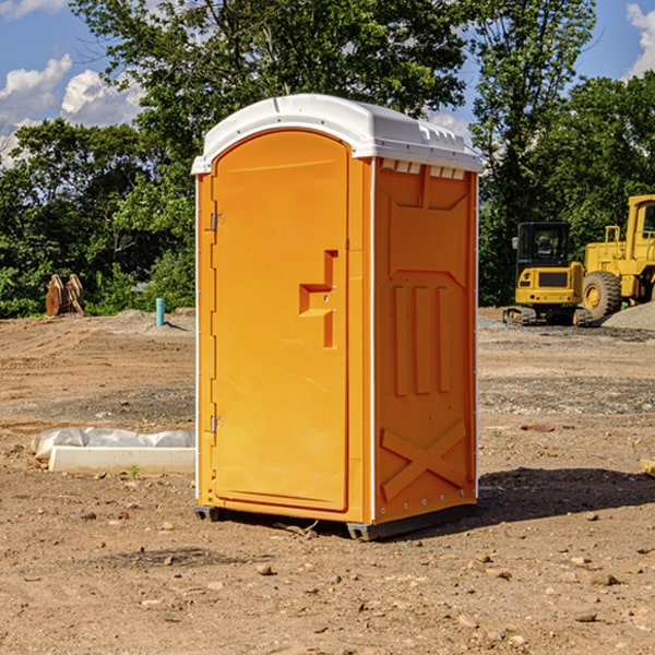 what is the cost difference between standard and deluxe portable restroom rentals in Canyon Dam CA